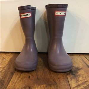 Kids Rubber Hunter Boots Size US 8 Boy 9 Girl UK 7 in Purple Good Condition